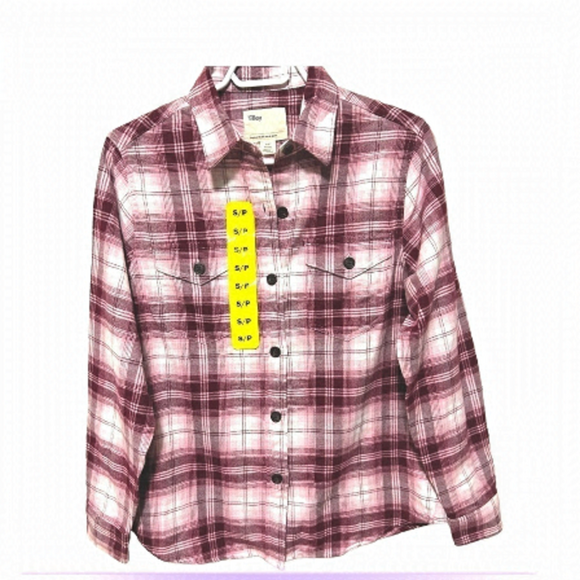 TILLEY Women’s Plaid Cotton Long Button Down Sleeve Pocket Shirt Sz Small Petite - Picture 1 of 6